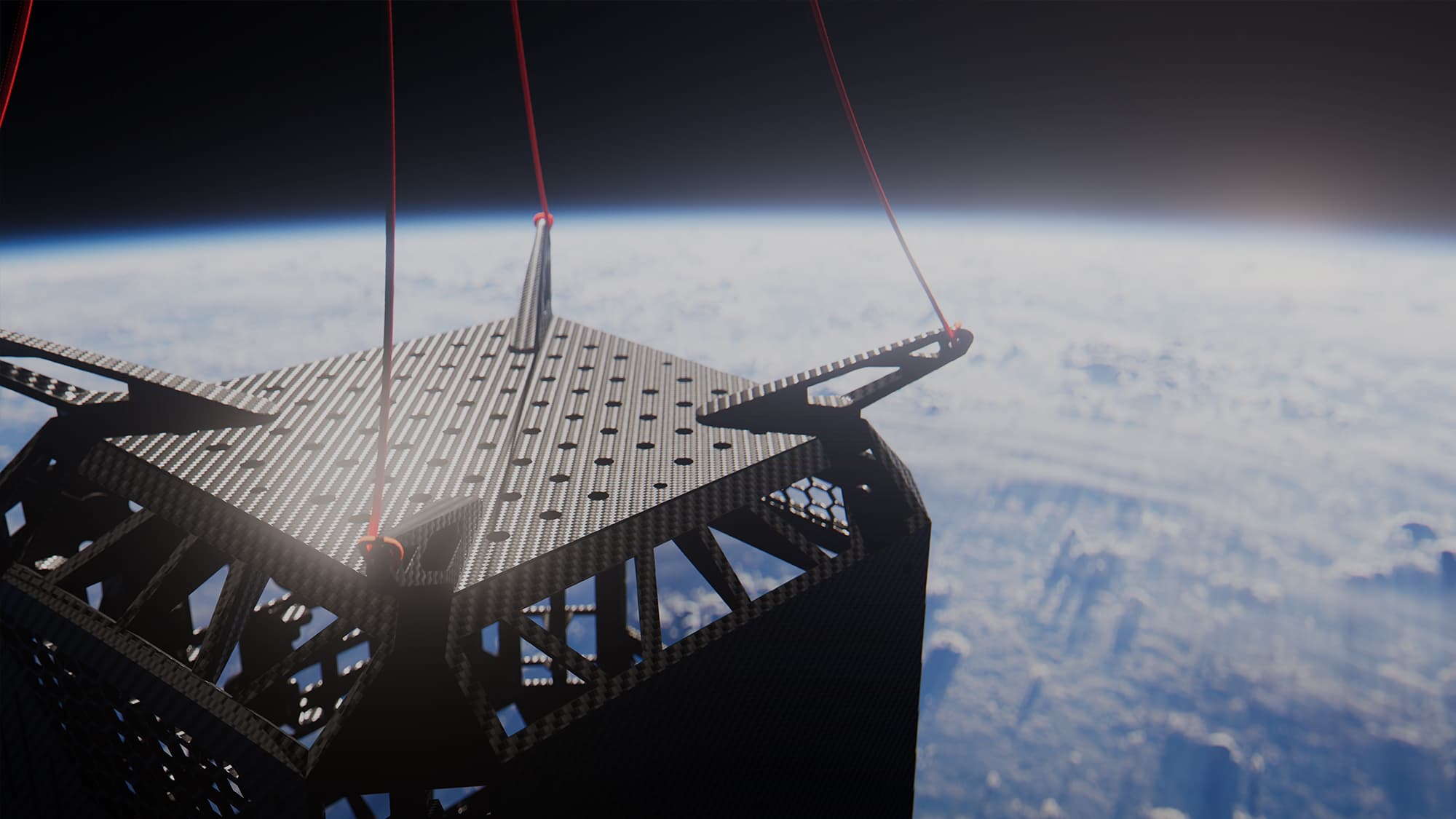 View from stratosphere with Capsule in the foreground