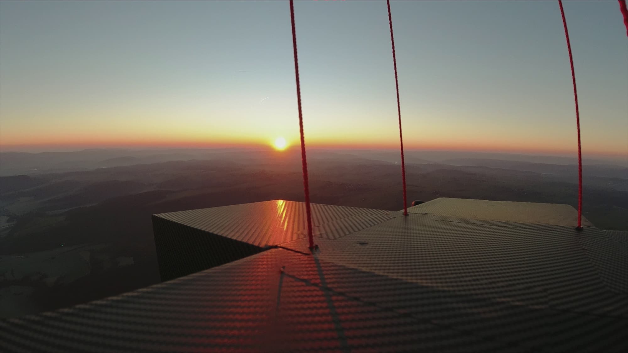 Weather balloon launch at dawn